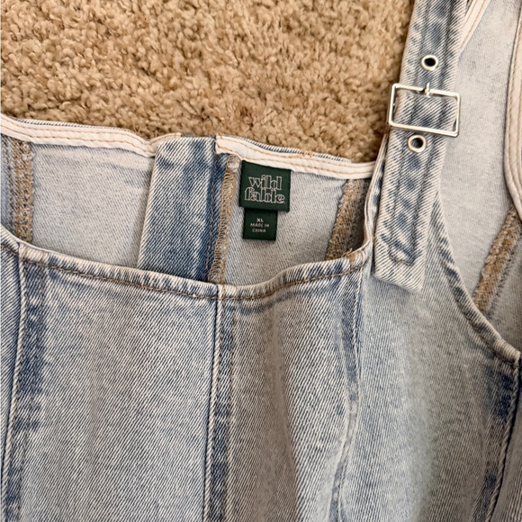 wild fable Faded Light Blue Denim Corset Tank - Picture 2 of 3